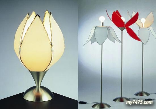 时尚拉链设计：创意郁金香台灯拉链